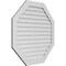 Ekena Millwork Octagonal Surface Mount PVC Gable Vent: Non-Functional, w/ 3-1/2"W x 1"P Standard Frame, 42"W x 42"H GVPOC42X4201SN - alternate 5
